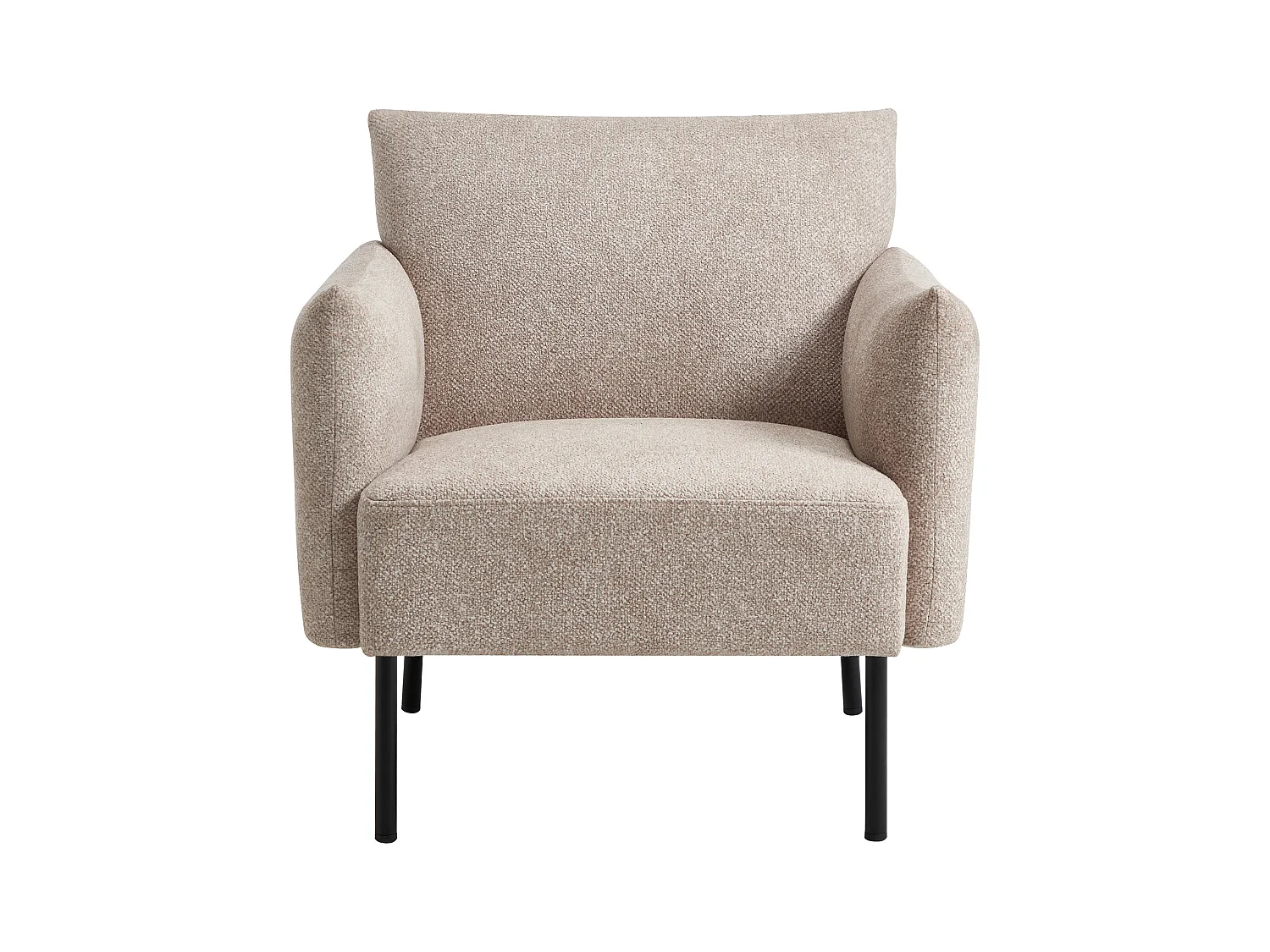 Fauteuil en tissu texturé beige GERALDIA