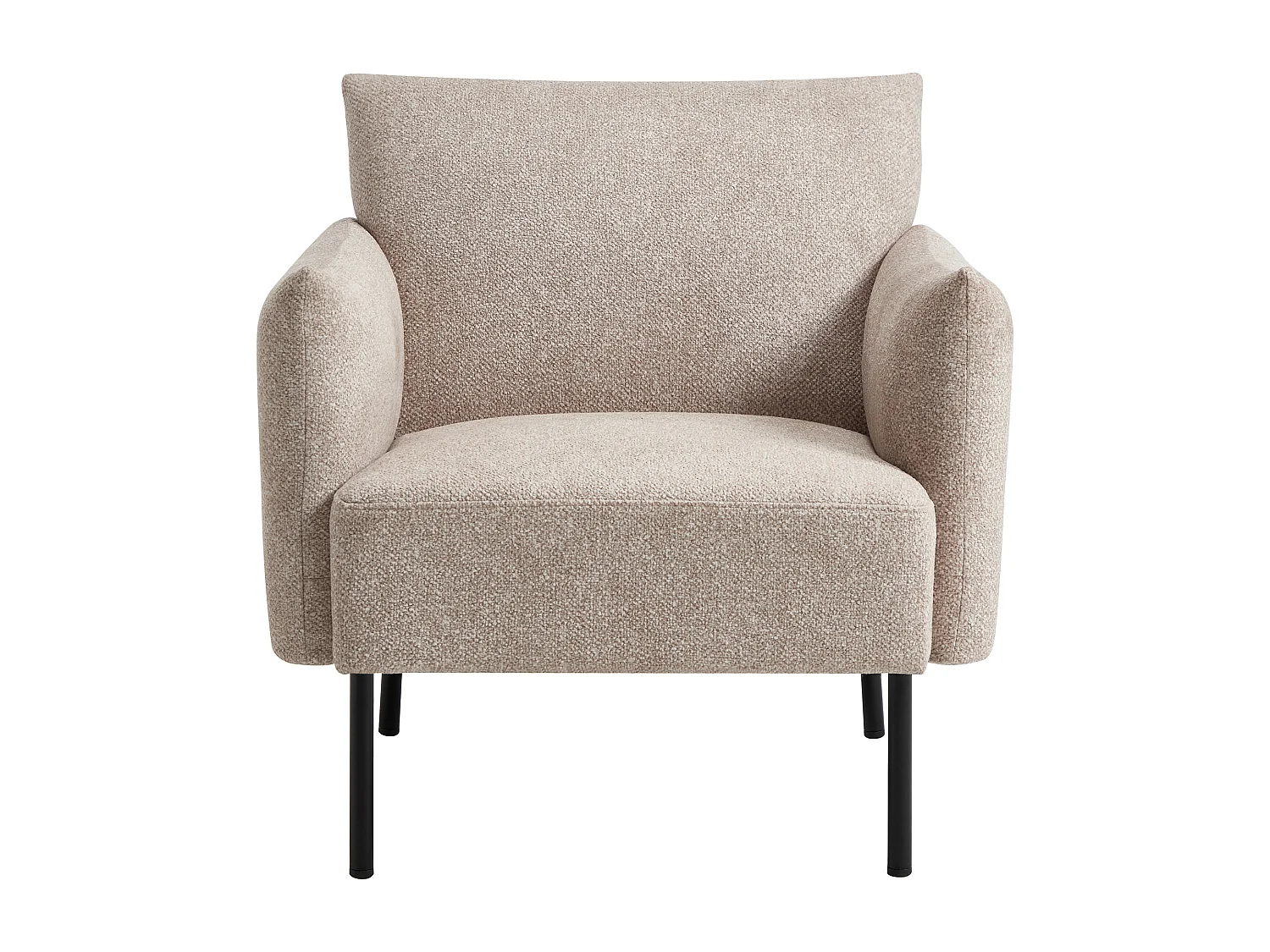 Fauteuil en tissu texturé beige GERALDIA