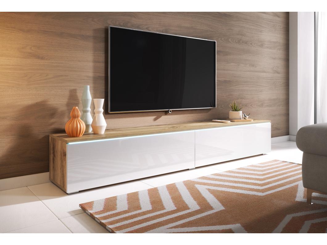 Szafka RTV wisząca półka TV 180 cm wotan/biały