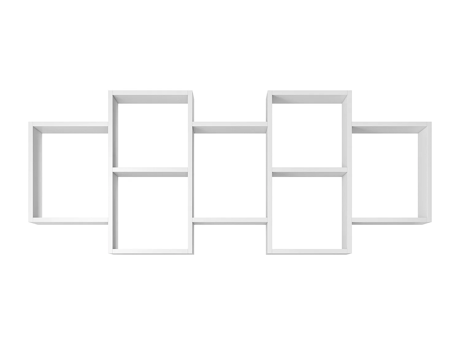 Moderne wandplank of staande plank voor woonkamer, slaapkamer en kamer, vierkant wit mat