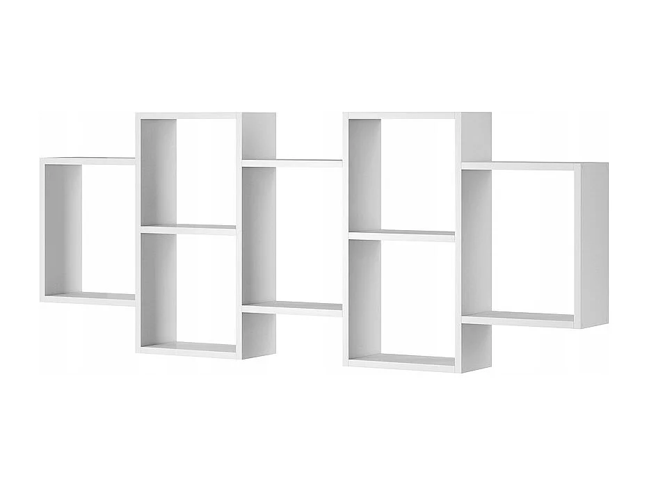 Moderne wandplank of staande plank voor woonkamer, slaapkamer en kamer, vierkant wit mat