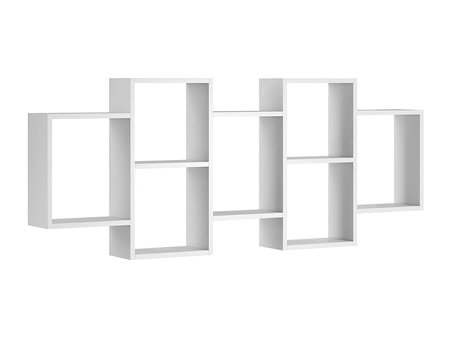 Moderne wandplank of staande plank voor woonkamer, slaapkamer en kamer, vierkant wit mat