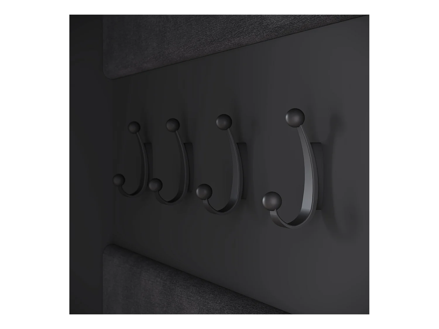 Nowoczesna garderoba szafa do przedpokoju z lustrem siedziskiem i półkami czarny mat