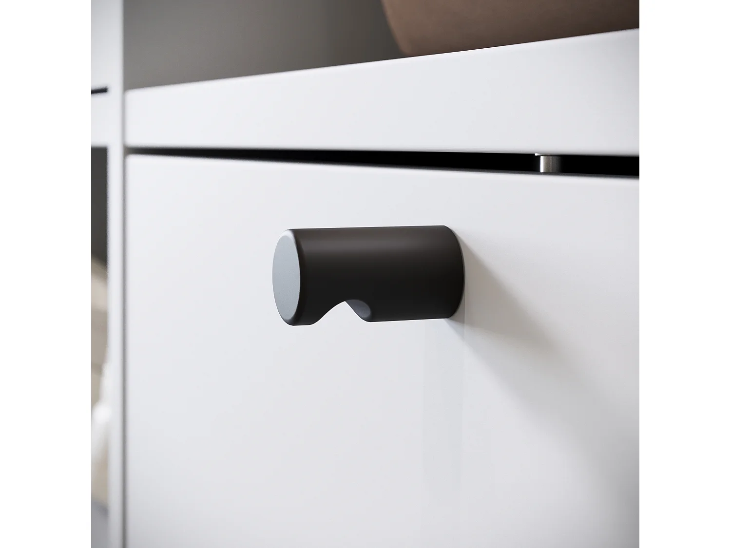 Armario moderno 90 cm armario de entrada con espejo estantes y barra mate blanco