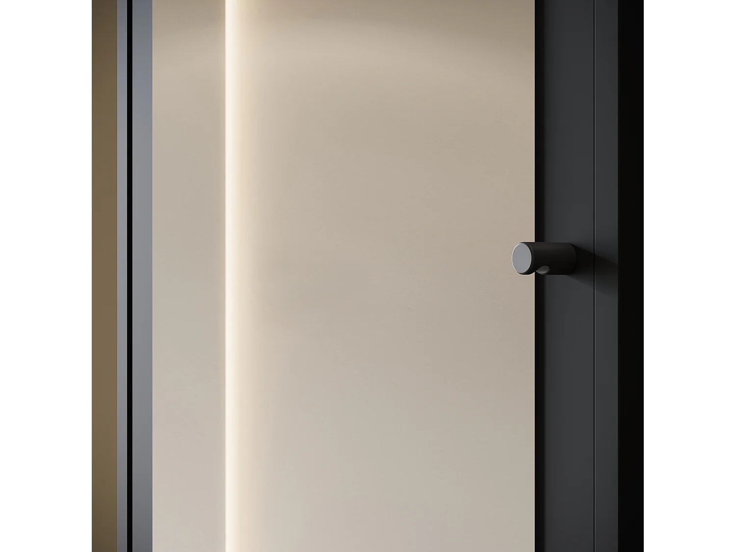 Garderobenschrank mit Spiegel DINO 90x190 cm, Flurmöbel, Schuhschrank, Garderobe mit Kleiderhaken, Farbe Schwarz