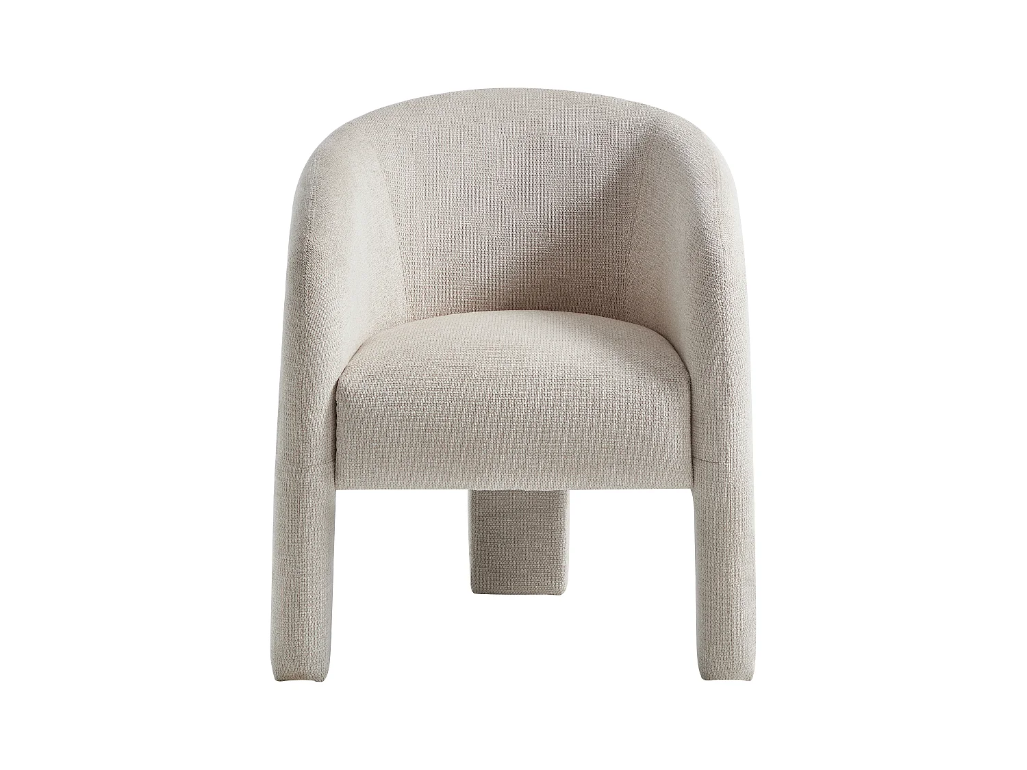 Beige struktureret stofstol ZELUVA