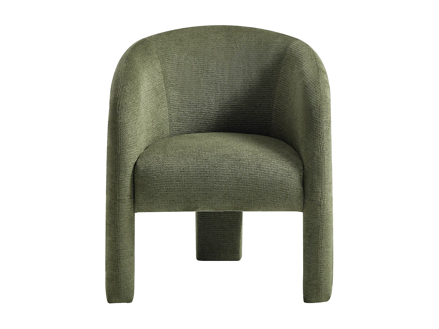 Fauteuil en tissu texturé vert ZELUVA de Maison Céphy