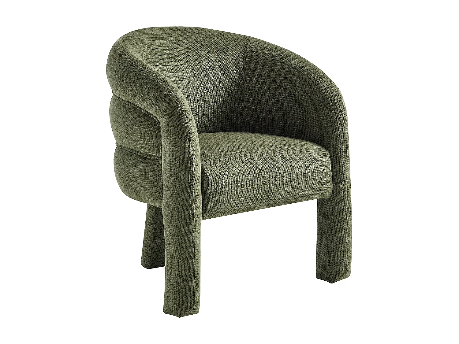 Fauteuil en tissu texturé vert ZELUVA de Maison Céphy