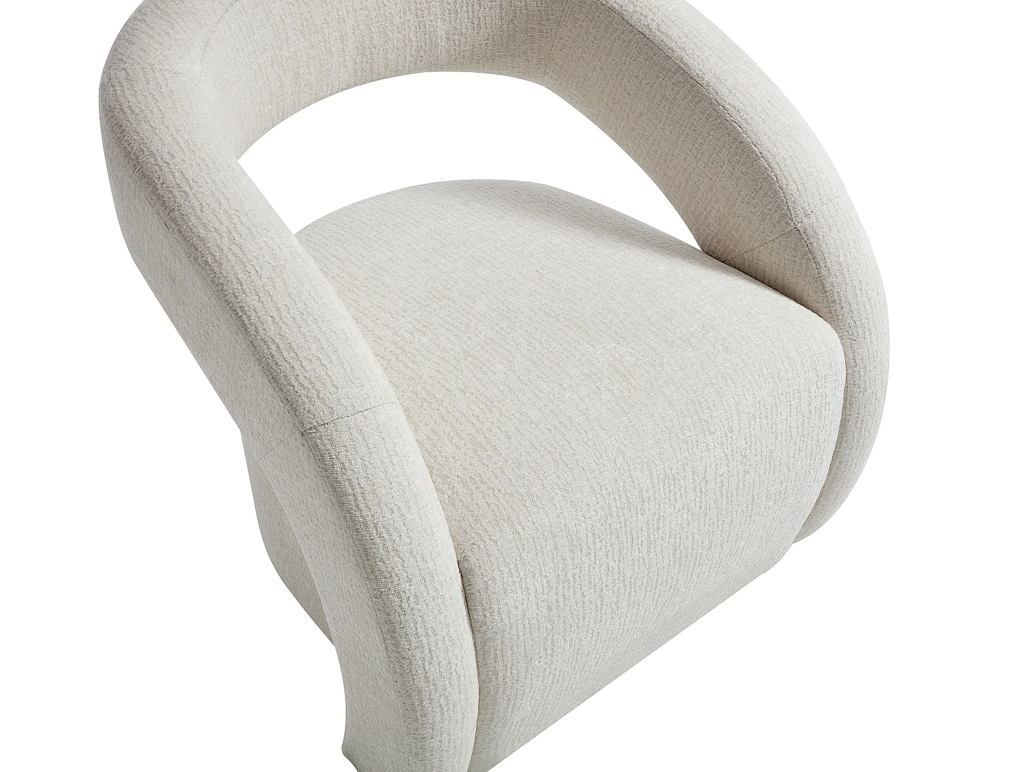Sessel - Chenille-Stoff - Beige - LUCIOTA
