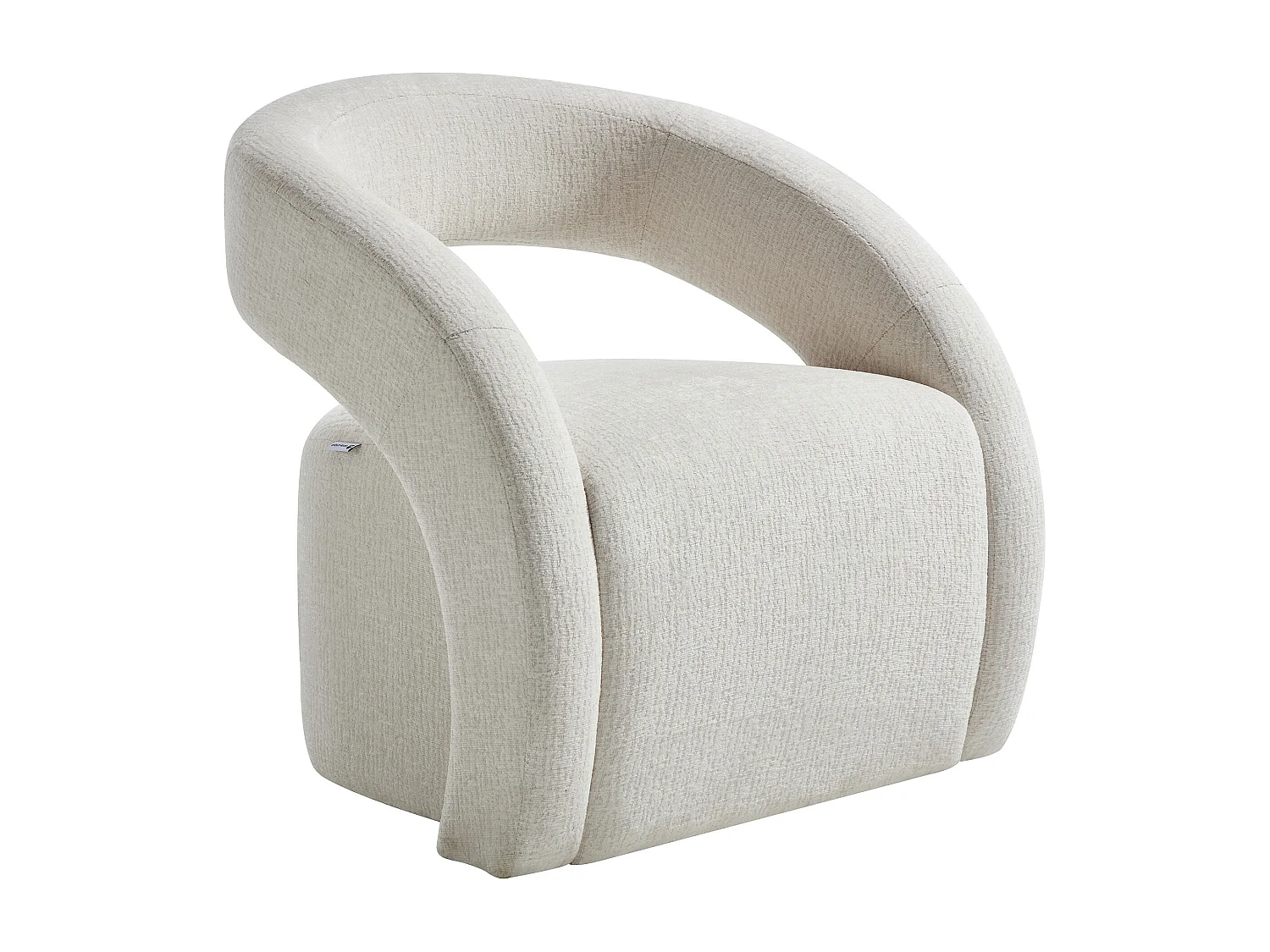 Sessel - Chenille-Stoff - Beige - LUCIOTA