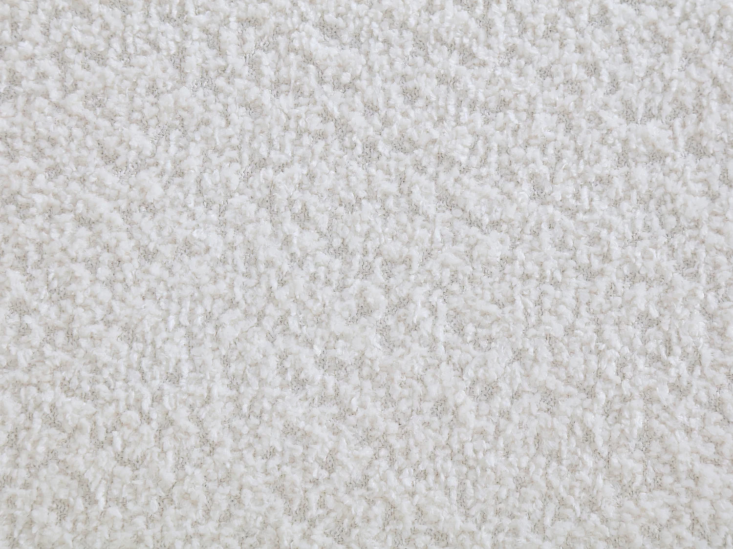 Canapé d'angle droit en tissu bouclette blanc LAPIOTA de Maison Céphy