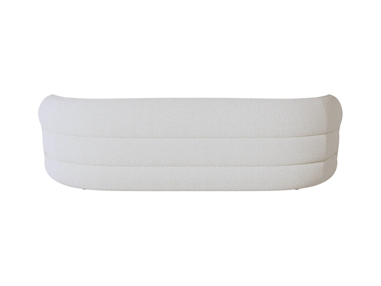 Canapé 3 places en tissu bouclette blanc LAPIOTA de Maison Céphy