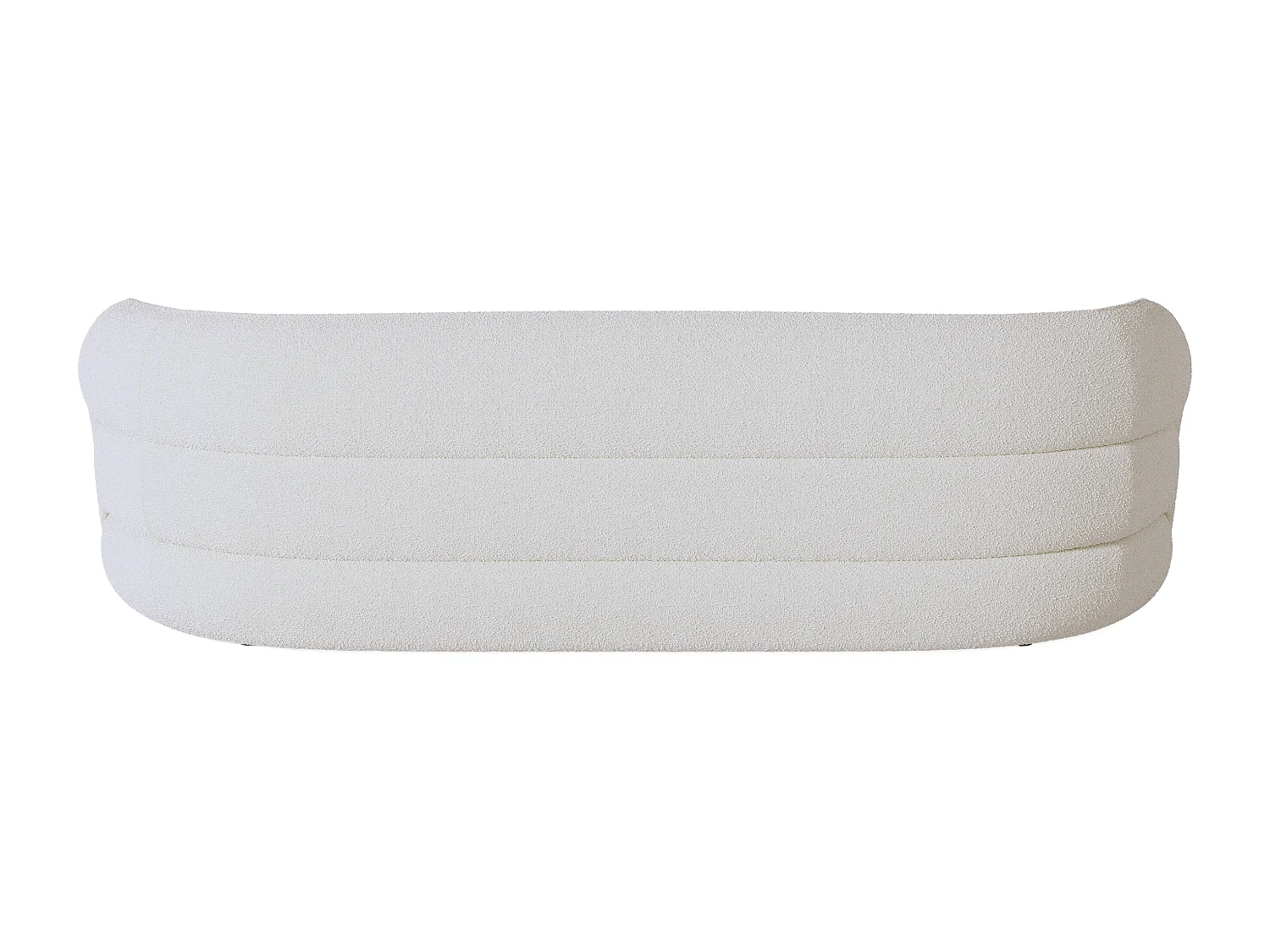 Canapé 3 places en tissu bouclette blanc LAPIOTA de Maison Céphy