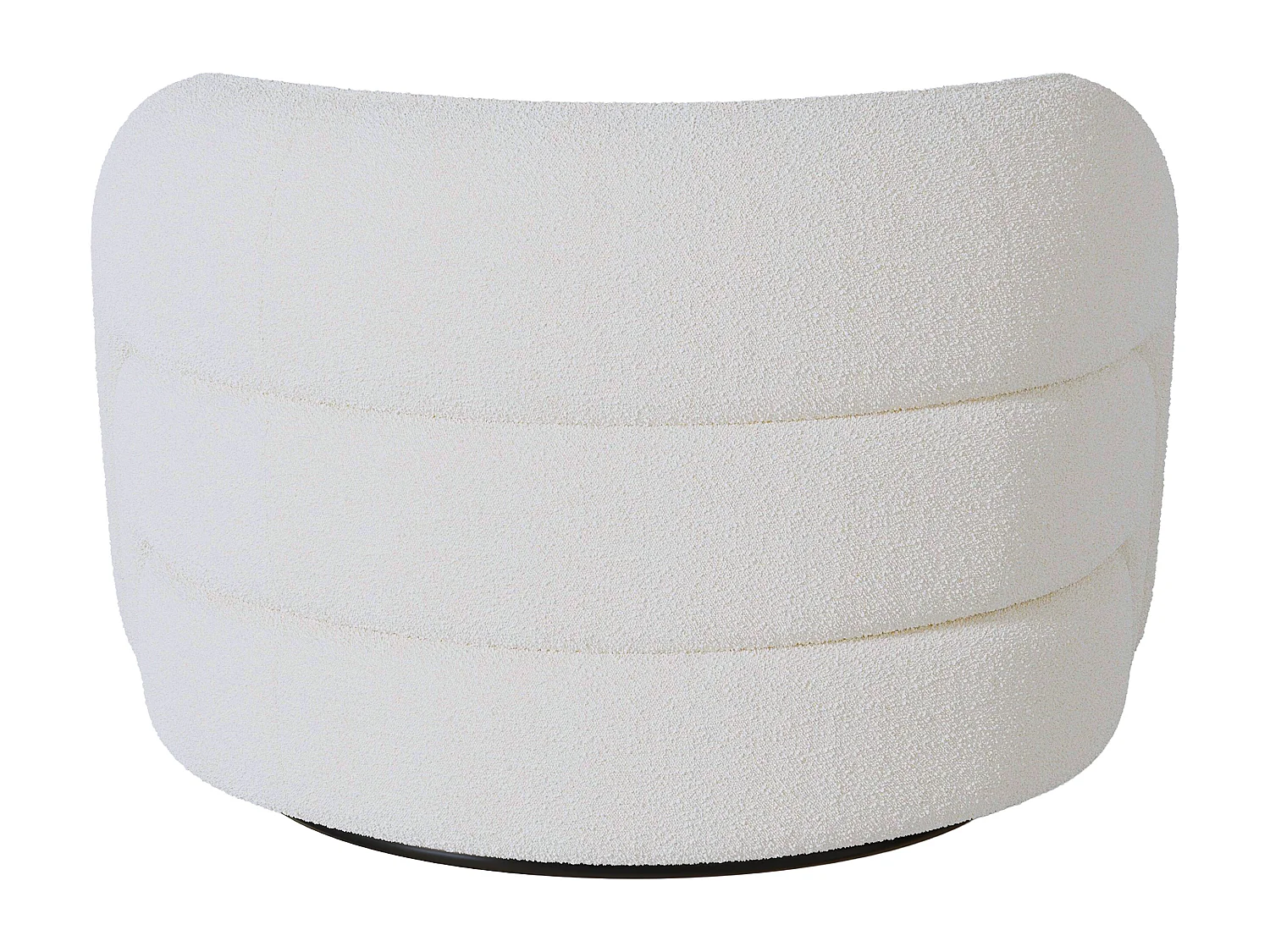 Fauteuil pivotant en tissu bouclette blanc LAPIOTA de Maison Céphy