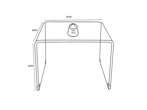 Lot de 2 tables de chevet - Verre trempé courbé et fumé - SUZANA