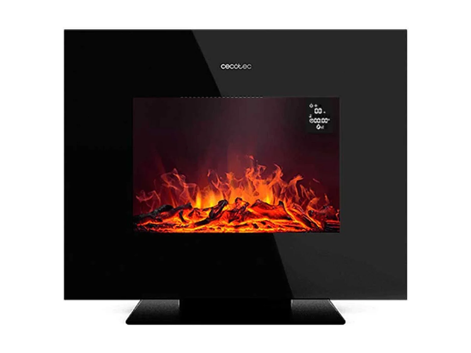 Chimenea eléctrica decorativa Ready Warm 2700 Design Flames Black Cecotec 2000W con mando negro