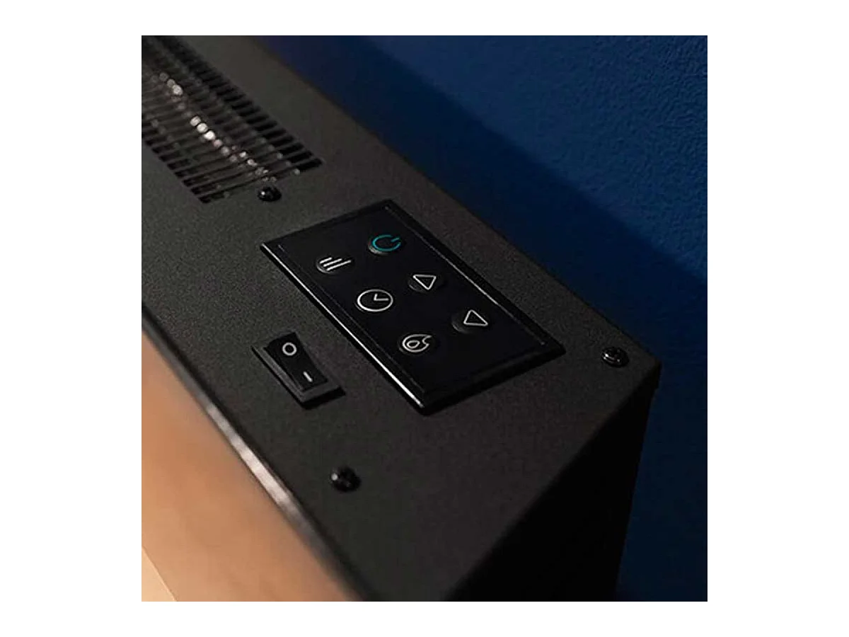 Chimenea eléctrica decorativa Ready Warm 2700 Design Flames Black Cecotec 2000W con mando negro