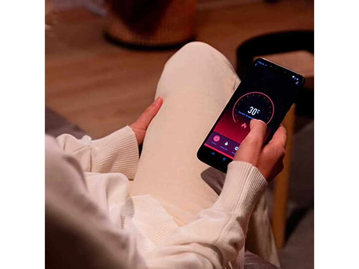 Chimenea eléctrica decorativa Ready Warm 3590 Flames Connected White 2000W control vía App blanco