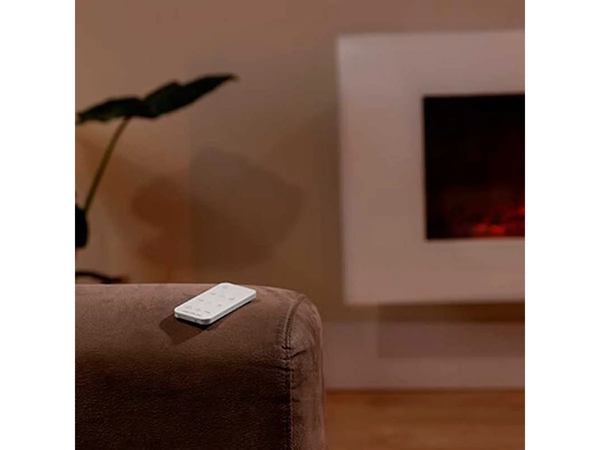 Chimenea eléctrica decorativa Ready Warm 3590 Flames Connected White 2000W control vía App blanco