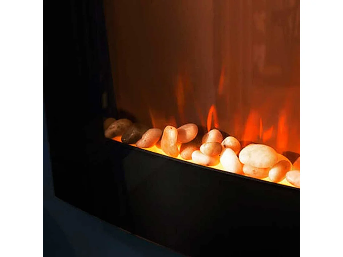 Chimenea eléctrica decorativa Ready Warm 2250 Curved Flames Connected Cecotec 2000W control vía App