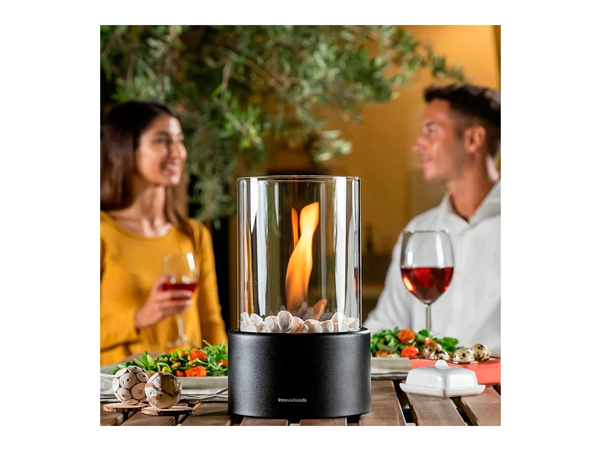 Chimenea de mesa Heatfir InnovaGoods bioetanol 150ml negro