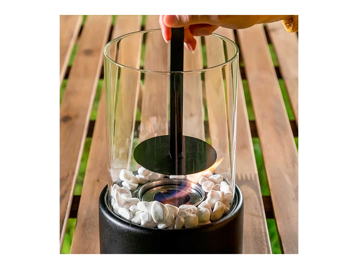 Chimenea de mesa Heatfir InnovaGoods bioetanol 150ml negro