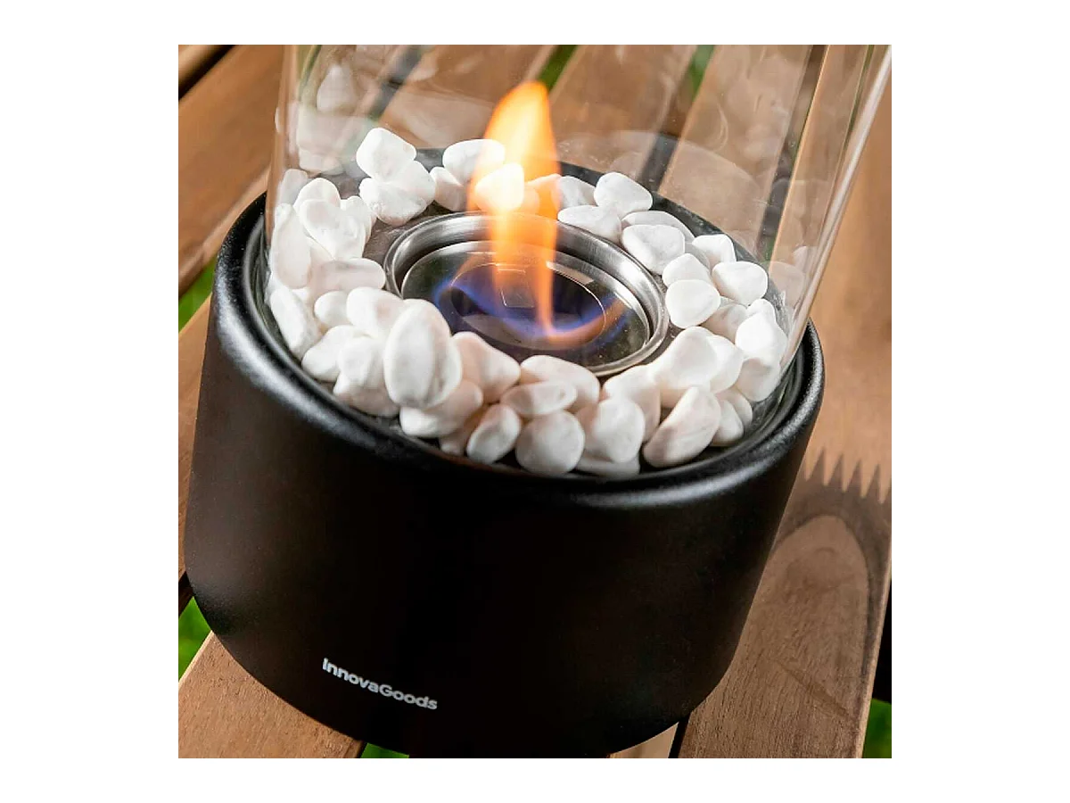 Chimenea de mesa Heatfir InnovaGoods bioetanol 150ml negro