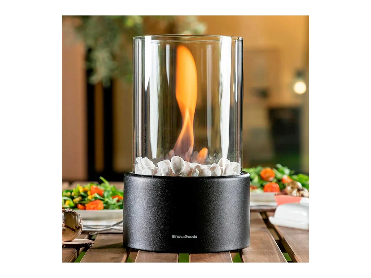 Chimenea de mesa Heatfir InnovaGoods bioetanol 150ml negro