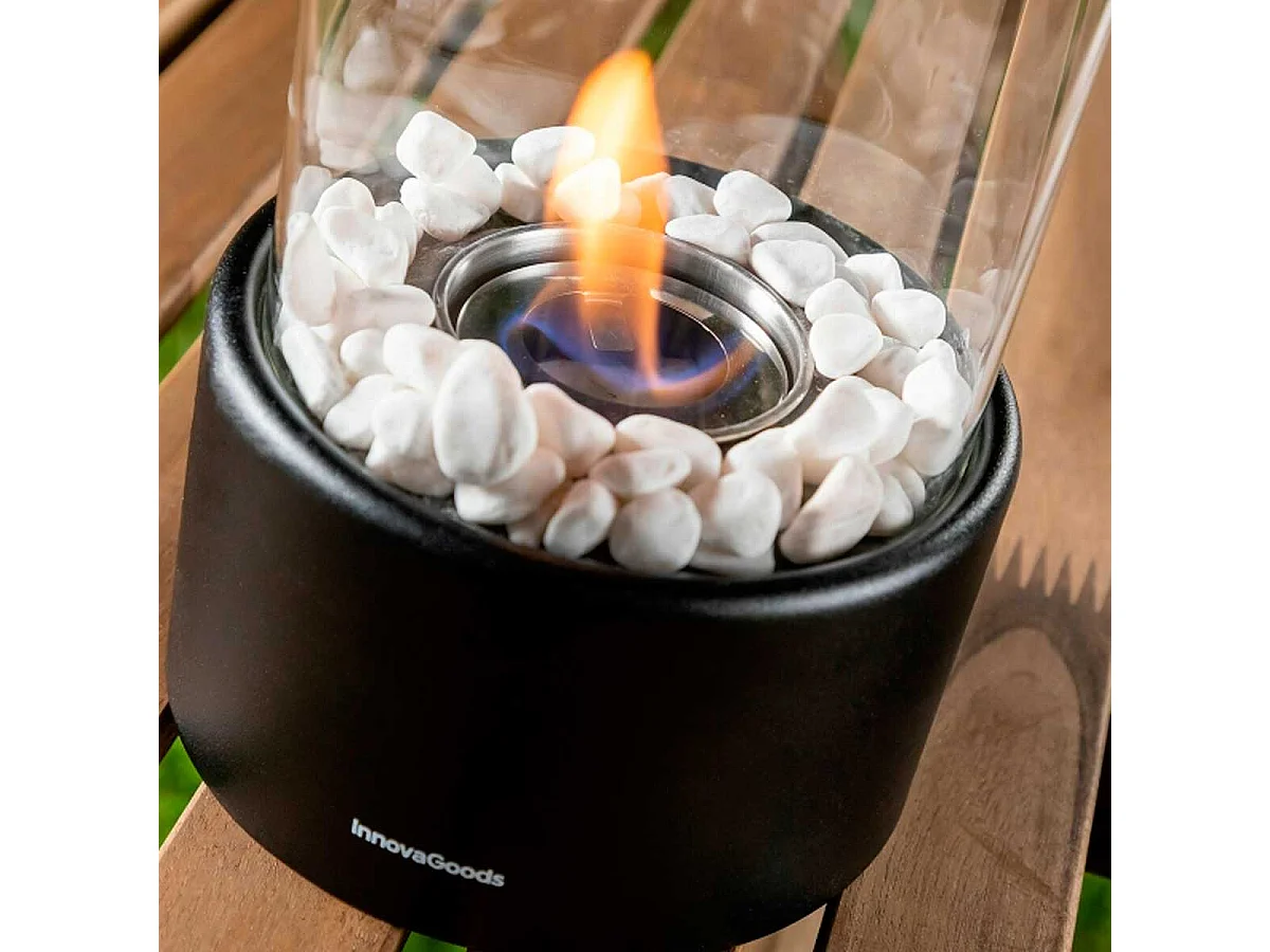 Chimenea de mesa Heatfir InnovaGoods bioetanol 150ml negro
