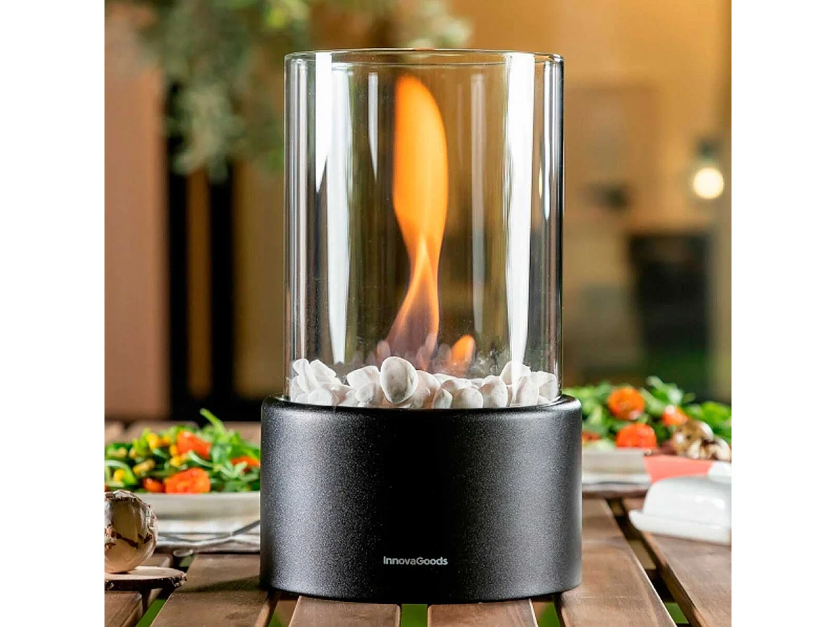 Chimenea de mesa Heatfir InnovaGoods bioetanol 150ml negro