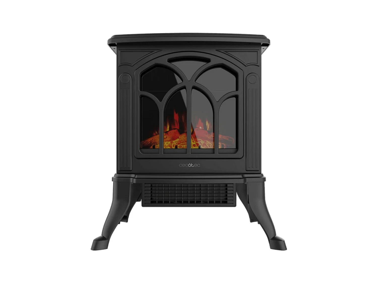 Chimenea eléctrica de pie Cecotec ReadyWarm 1500 Flames 1500W 2 niveles negro