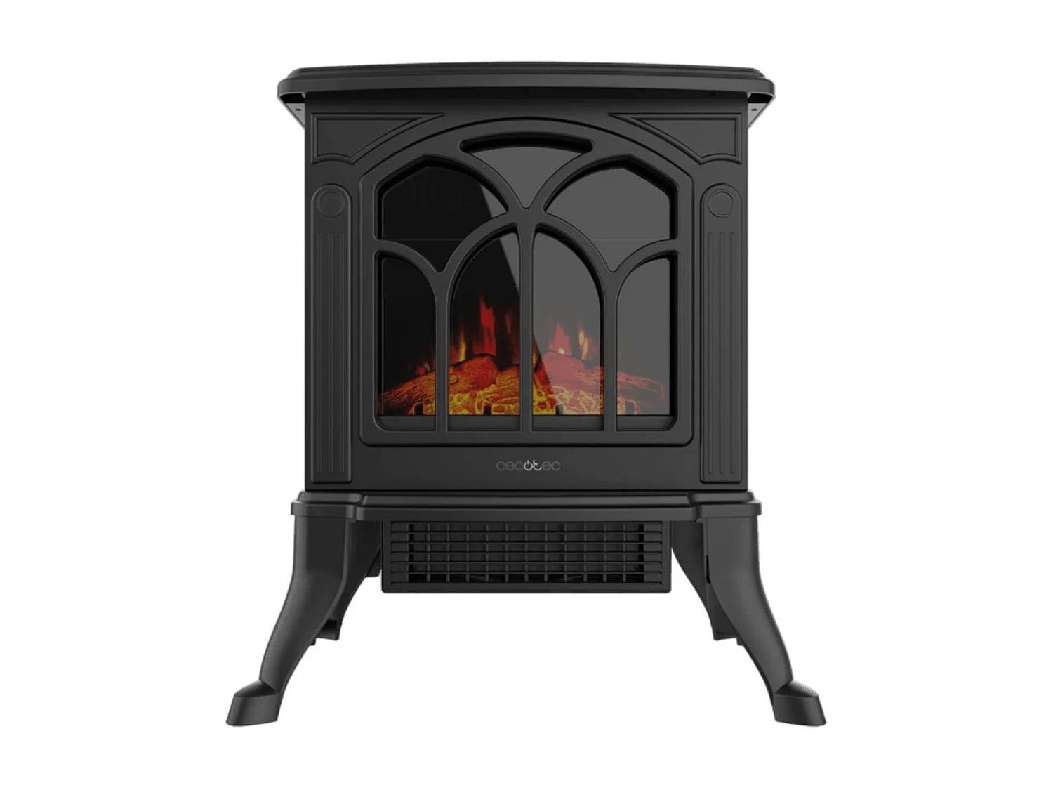 Chimenea eléctrica de pie Cecotec ReadyWarm 1500 Flames 1500W 2 niveles negro