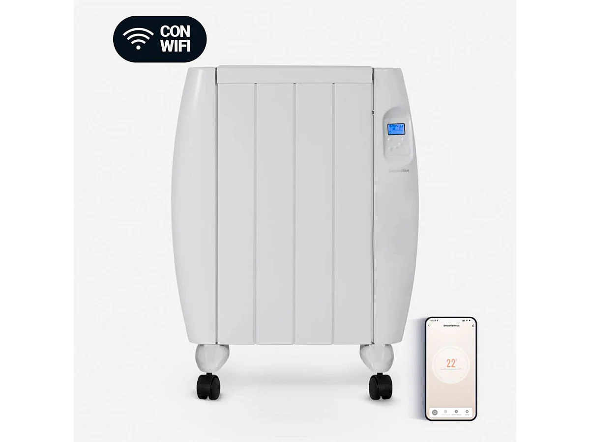 Emisor térmico Saona 5010W Universal Blue 1000W 4 elementos WiFi blanco
