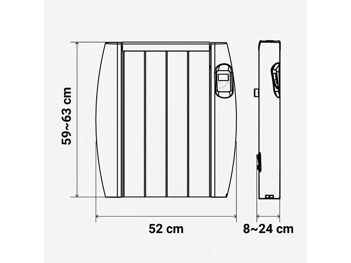 Emisor térmico Saona 5010W Universal Blue 1000W 4 elementos WiFi blanco