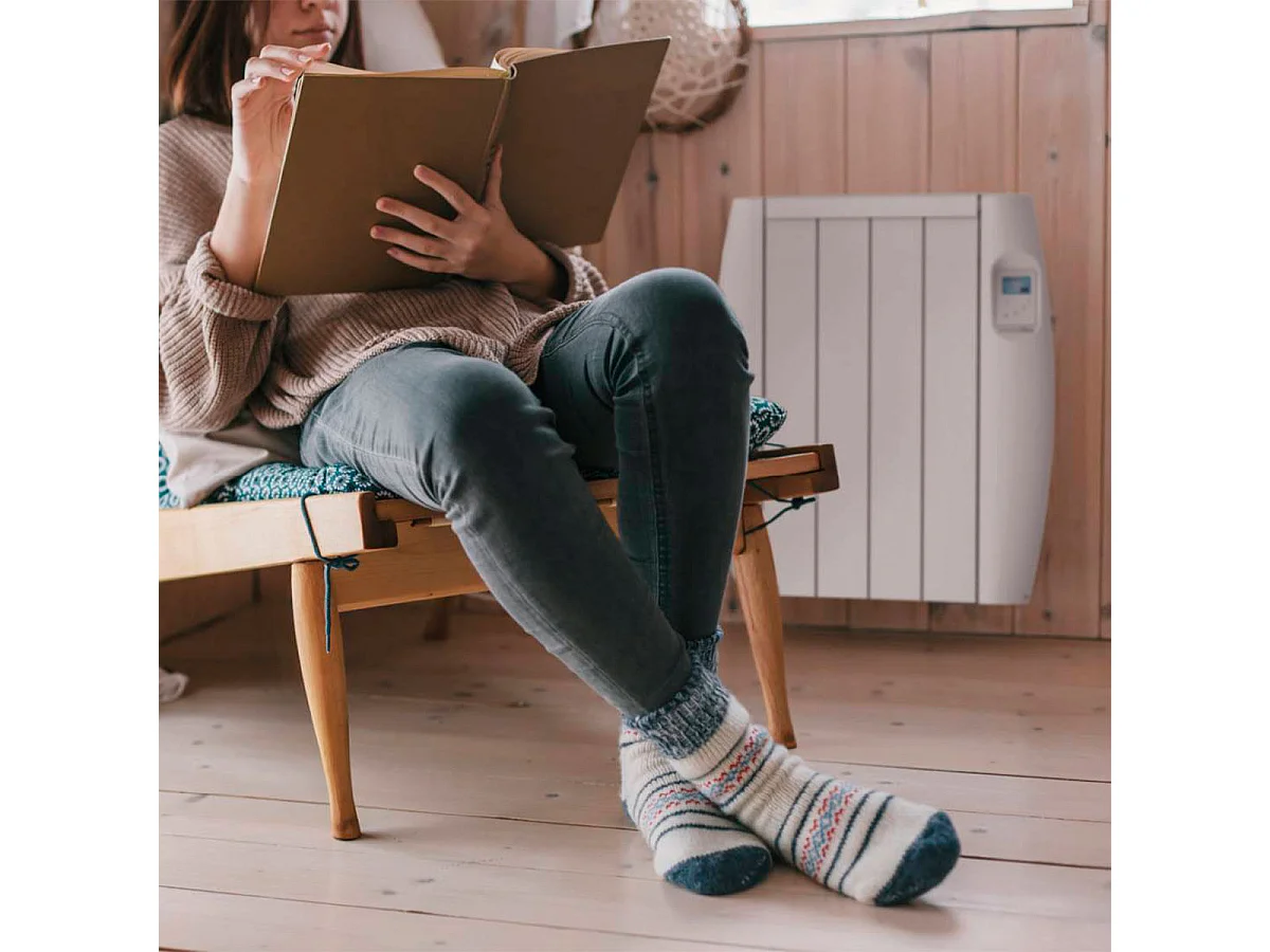 Emisor térmico Saona 5010W Universal Blue 1000W 4 elementos WiFi blanco