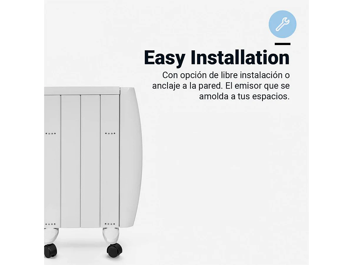 Emisor térmico Saona 5010W Universal Blue 1000W 4 elementos WiFi blanco