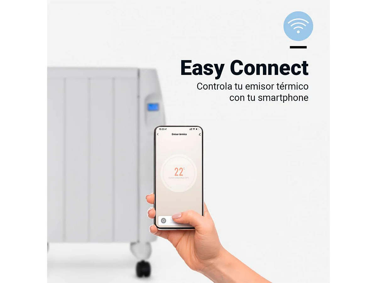 Emisor térmico Saona 5010W Universal Blue 1000W 4 elementos WiFi blanco