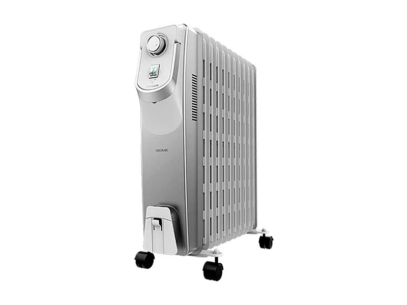 Radiador de aceite Ready Warm 11000 Space 360 Cecotec 2500W 11 módulos con ruedas blanco