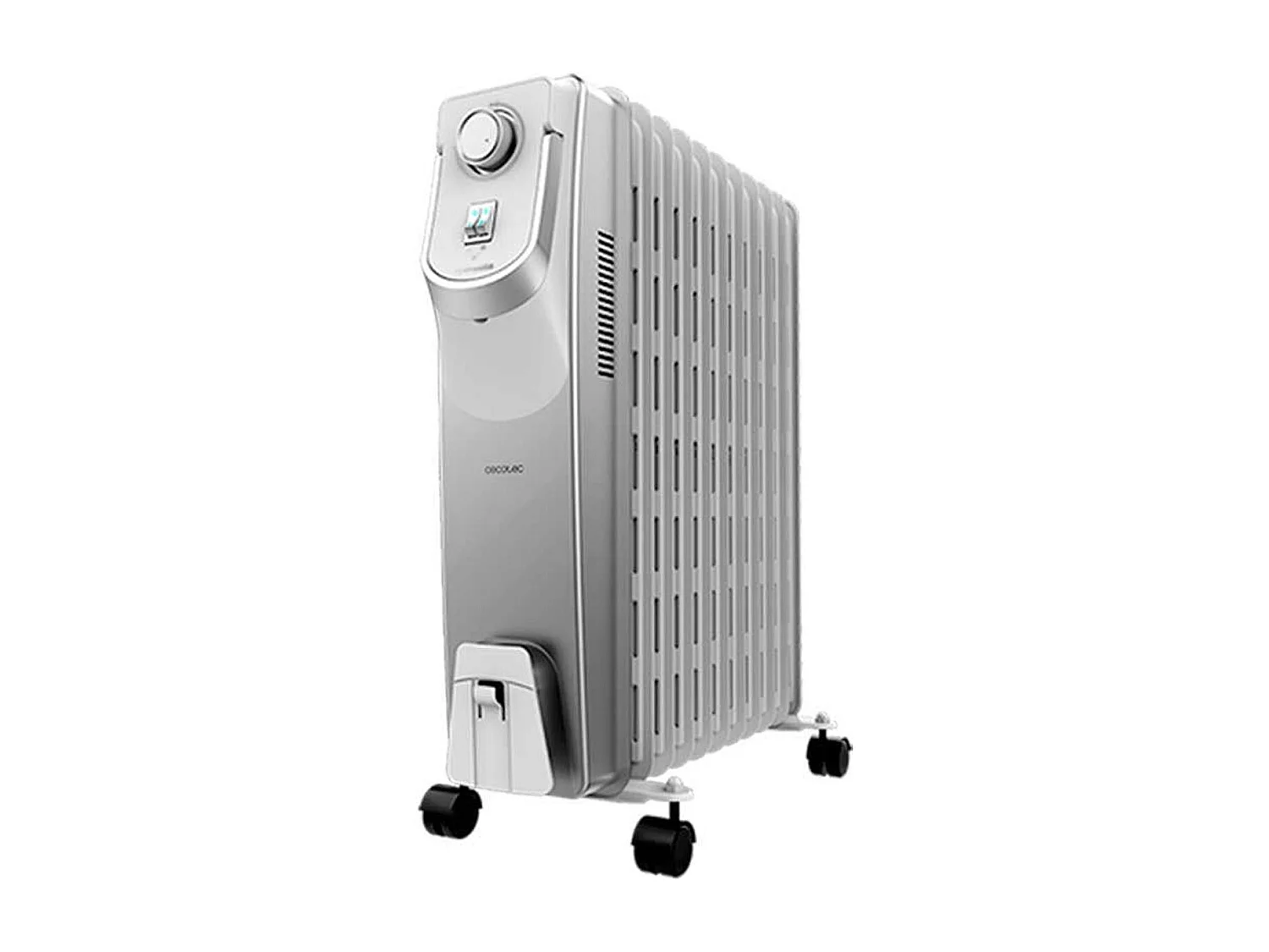 Radiador de aceite Ready Warm 11000 Space 360 Cecotec 2500W 11 módulos con ruedas blanco