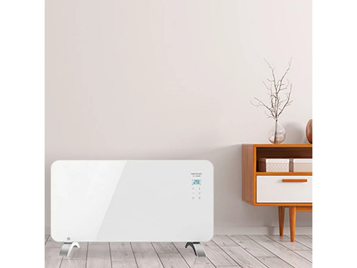 Convector Ready Warm 6700 Crystal Connection Cecotec 1500W Wifi control vía App/temporizador blanco
