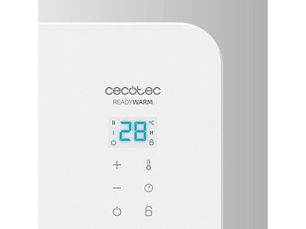 Convector Ready Warm 6700 Crystal Connection Cecotec 1500W Wifi control vía App/temporizador blanco