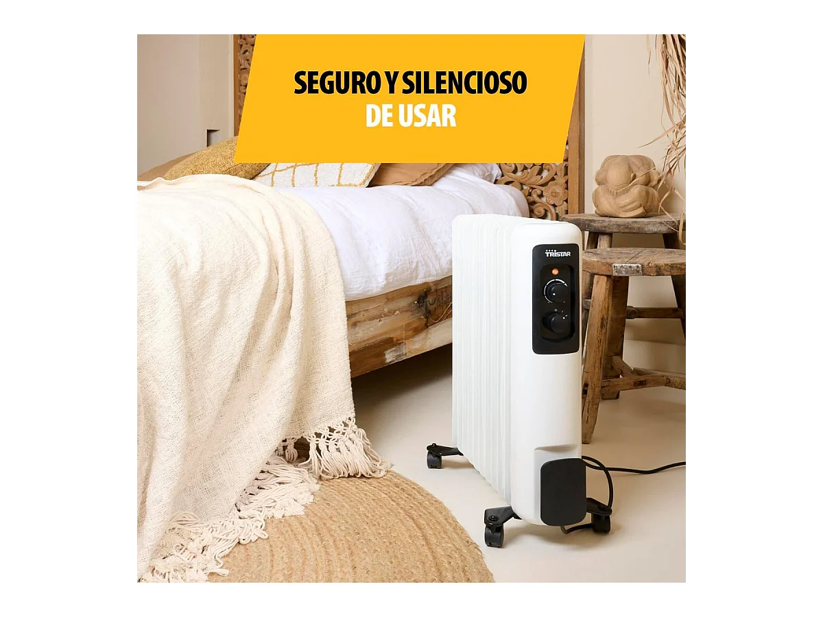 Radiador de aceite Tristar KA-5183 2500W 13 elementos con ruedas blanco