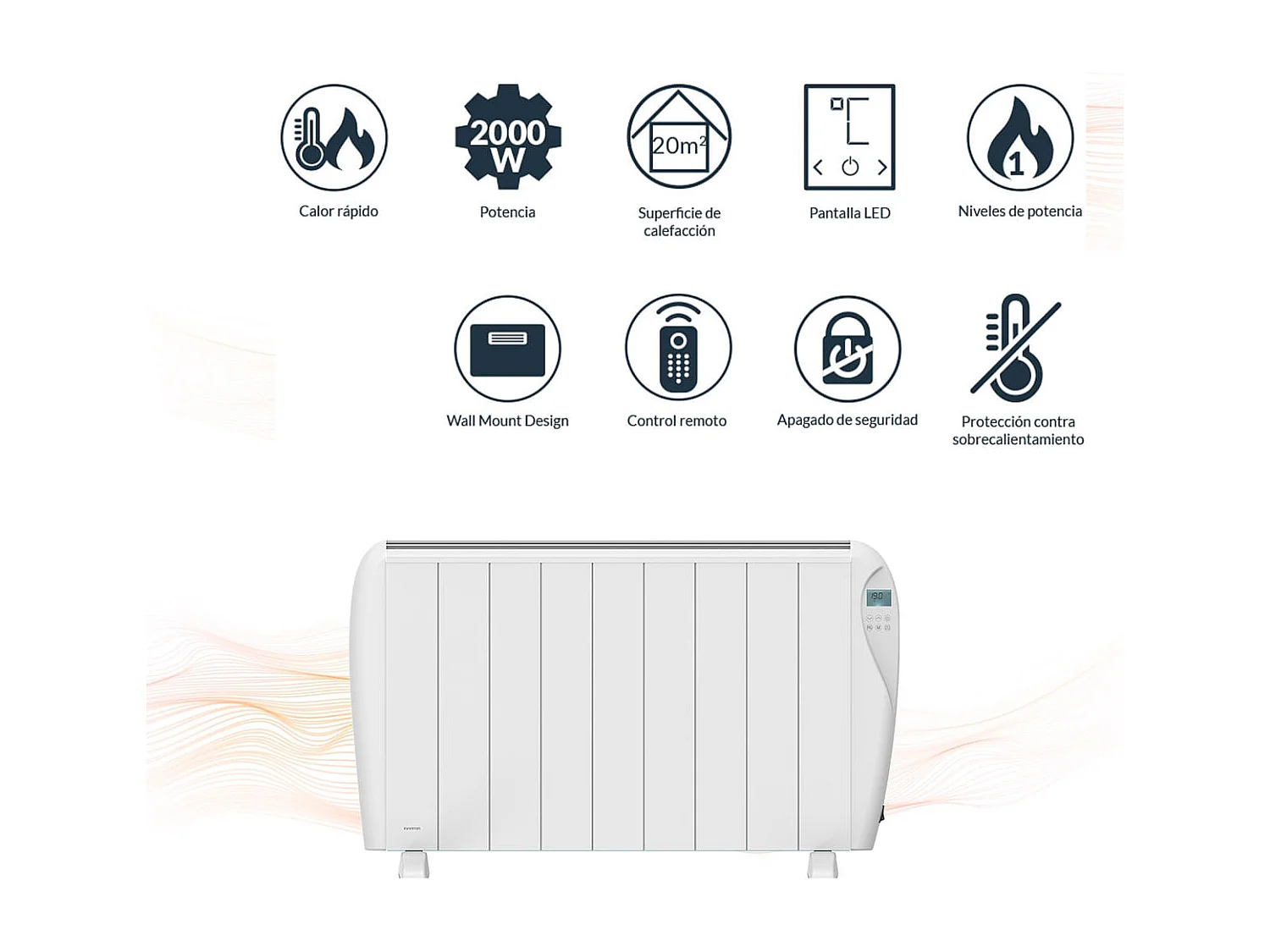 Emisor térmico Infiniton HD-ET20 2000W 6 programas mando a distancia blanco