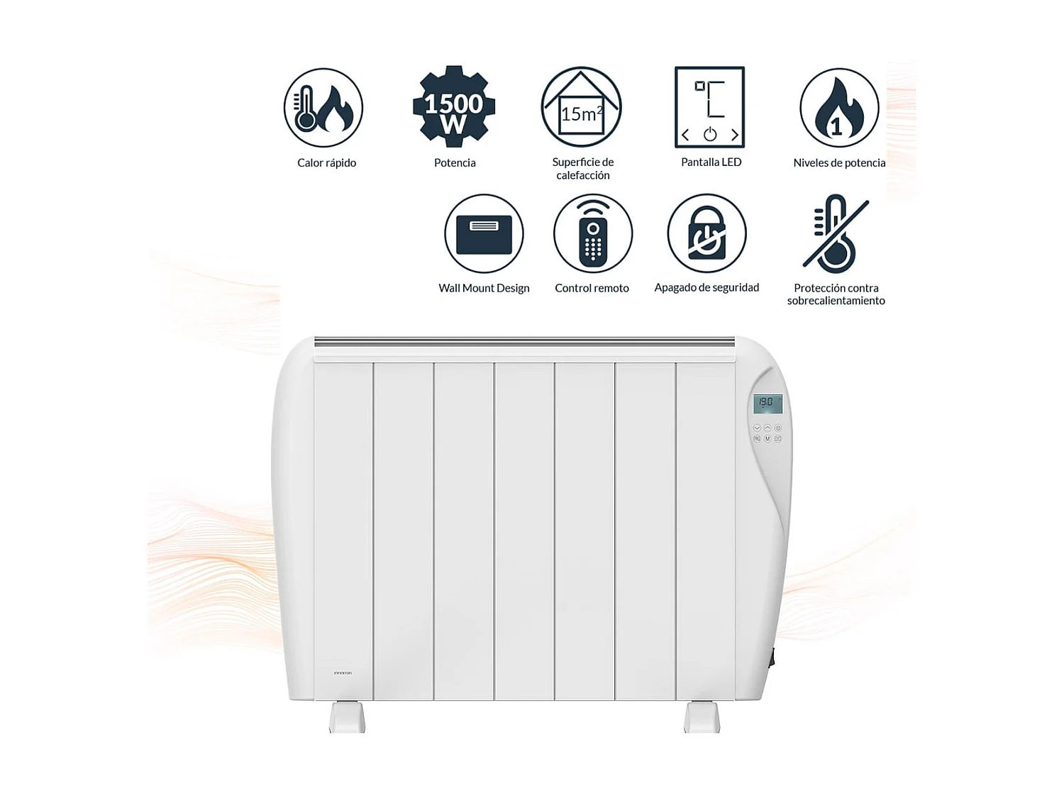 Emisor térmico Infiniton HD-ET15 1500W 6 programas mando a distancia blanco