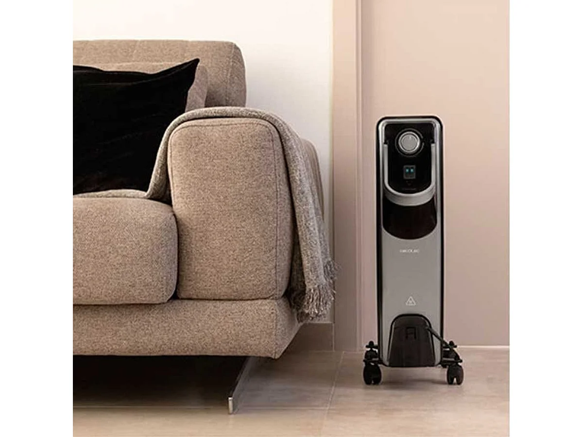 Radiador de aceite Ready Warm 9000 Space 360º Black Cecotec 9 módulos 2000W negro