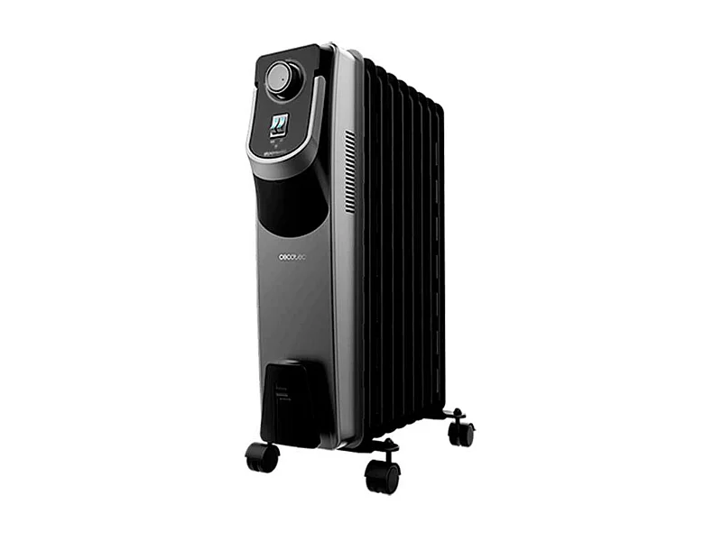 Radiador de aceite Ready Warm 9000 Space 360º Black Cecotec 9 módulos 2000W negro