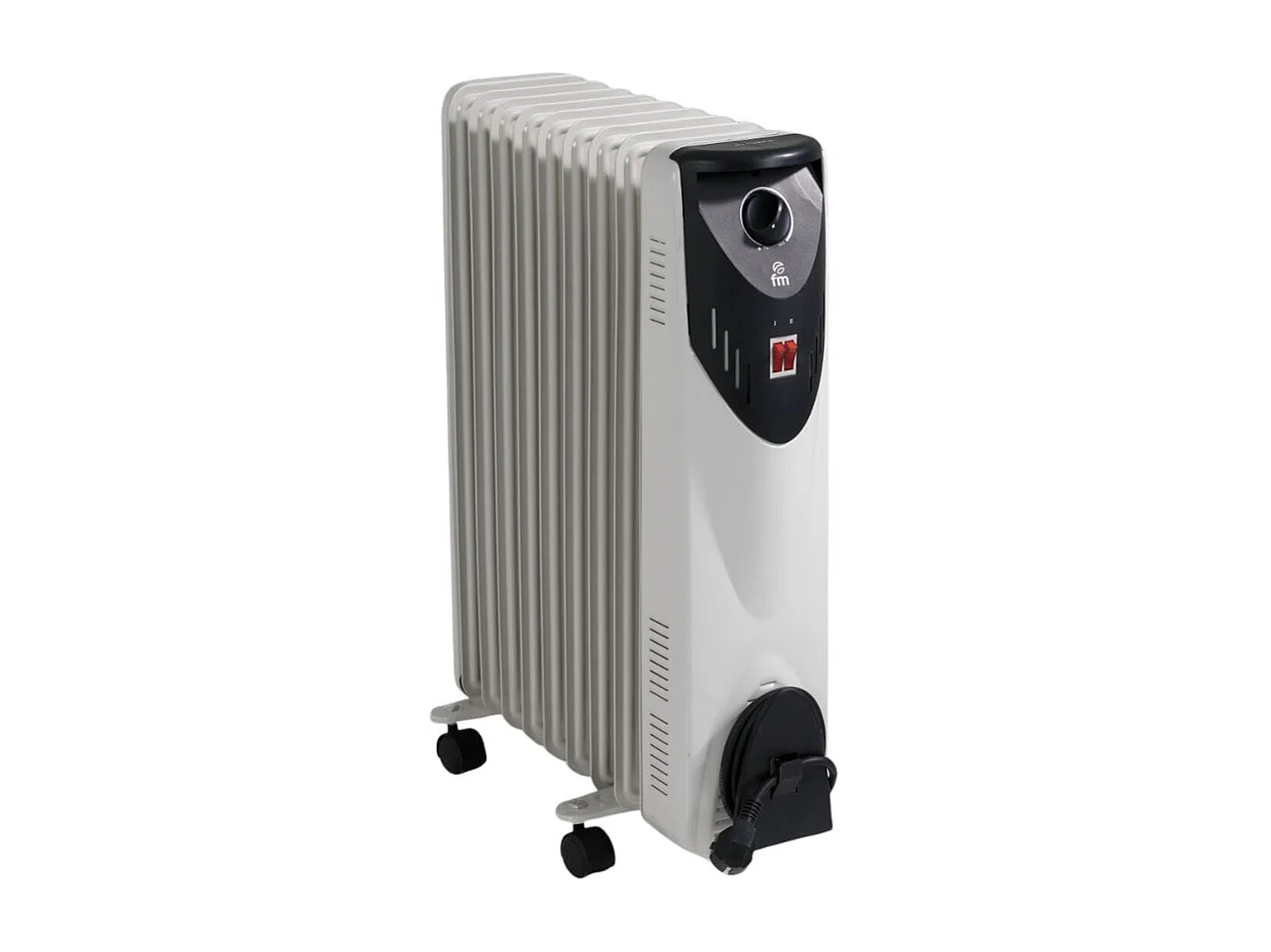 Radiador de aceite FM RW20 2000W 9 elementos 3 potencias blanco