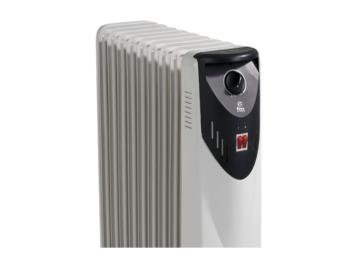 Radiador de aceite FM RW20 2000W 9 elementos 3 potencias blanco