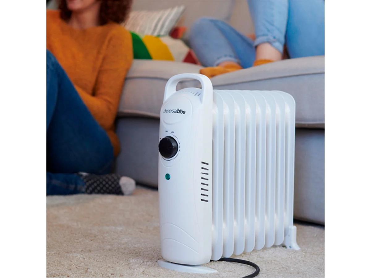 Radiador de aceite mini Granadella 1010 Universal Blue 1000W 9 elementos blanco