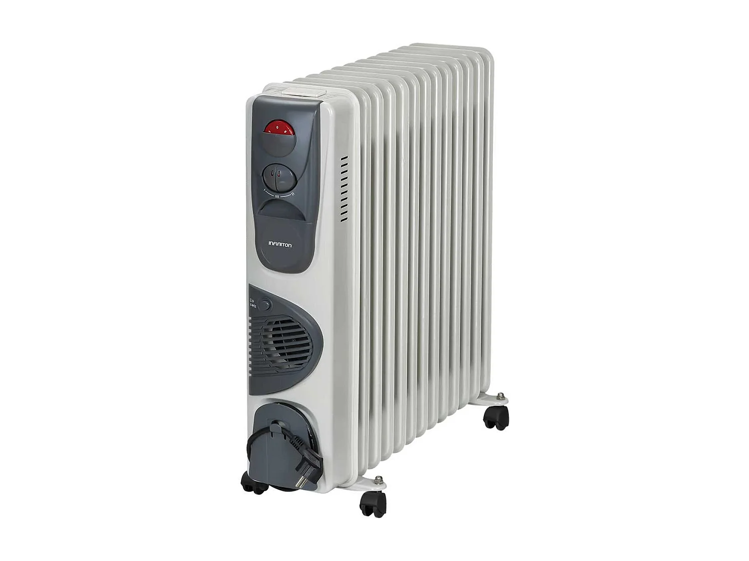 Radiador de aceite Infiniton HOT-300T 3000W 3 niveles de potencia blanco